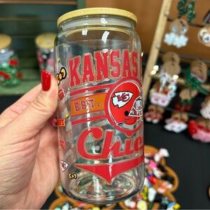 Kansas City chiefs glass cup